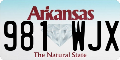 AR license plate 981WJX