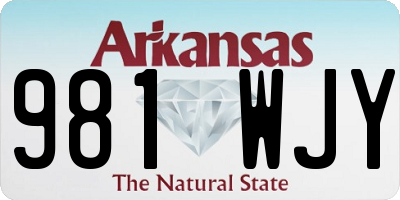 AR license plate 981WJY
