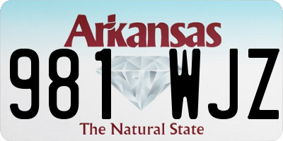AR license plate 981WJZ