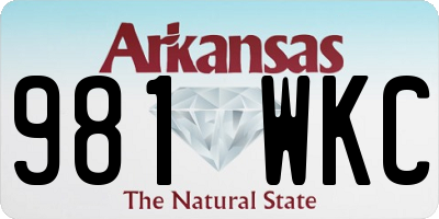 AR license plate 981WKC