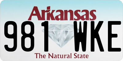 AR license plate 981WKE