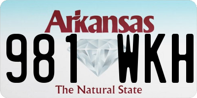 AR license plate 981WKH