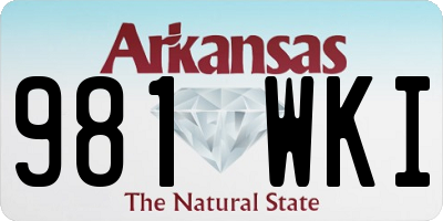 AR license plate 981WKI