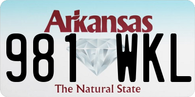 AR license plate 981WKL