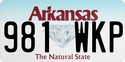 AR license plate 981WKP