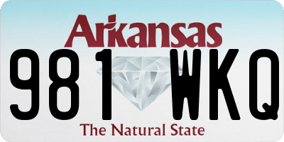 AR license plate 981WKQ