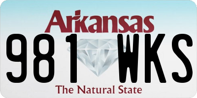 AR license plate 981WKS