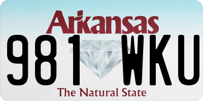 AR license plate 981WKU