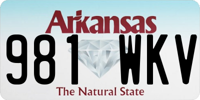 AR license plate 981WKV