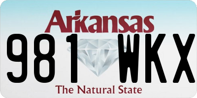 AR license plate 981WKX