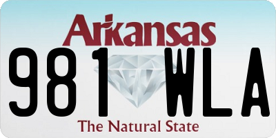 AR license plate 981WLA