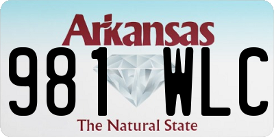 AR license plate 981WLC