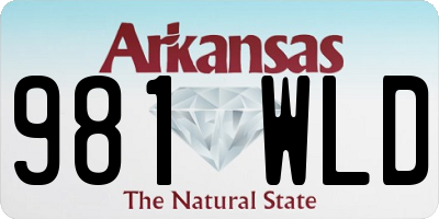AR license plate 981WLD