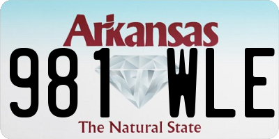AR license plate 981WLE