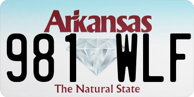 AR license plate 981WLF