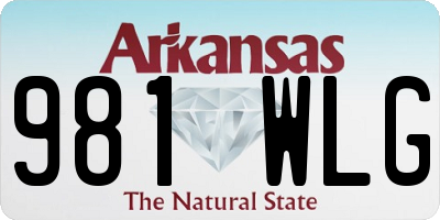 AR license plate 981WLG