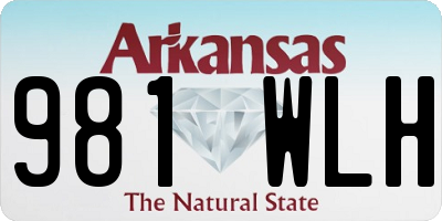 AR license plate 981WLH
