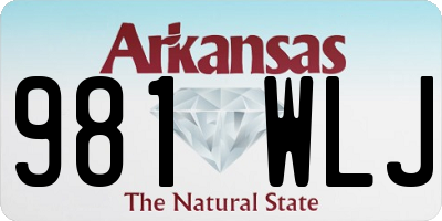 AR license plate 981WLJ
