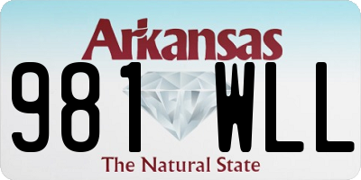 AR license plate 981WLL