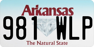 AR license plate 981WLP