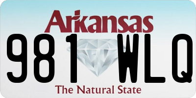 AR license plate 981WLQ