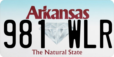 AR license plate 981WLR