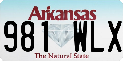 AR license plate 981WLX