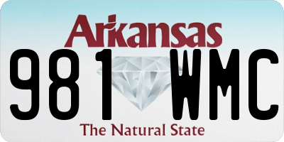 AR license plate 981WMC