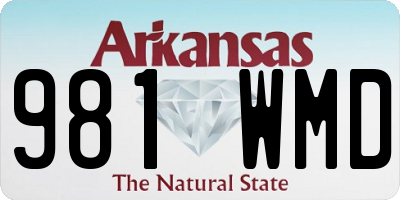 AR license plate 981WMD