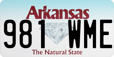 AR license plate 981WME