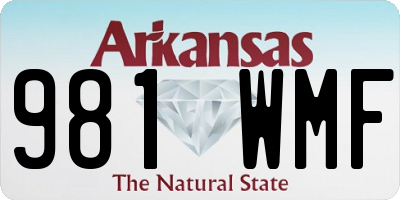 AR license plate 981WMF