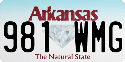 AR license plate 981WMG