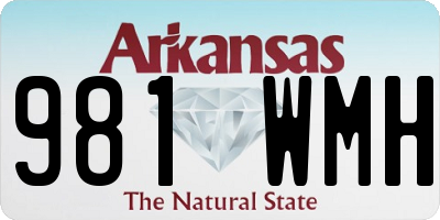 AR license plate 981WMH