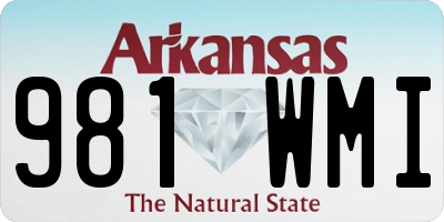 AR license plate 981WMI