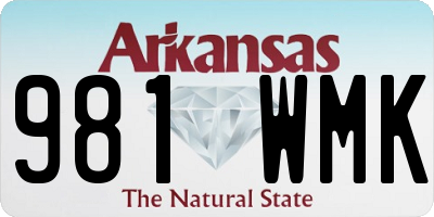 AR license plate 981WMK