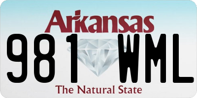 AR license plate 981WML