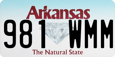 AR license plate 981WMM