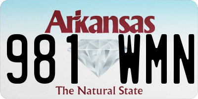 AR license plate 981WMN