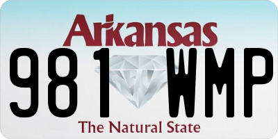 AR license plate 981WMP