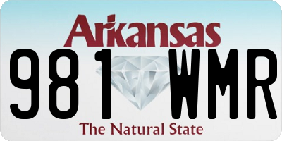 AR license plate 981WMR