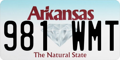 AR license plate 981WMT