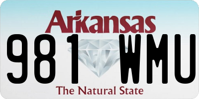 AR license plate 981WMU
