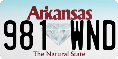 AR license plate 981WND