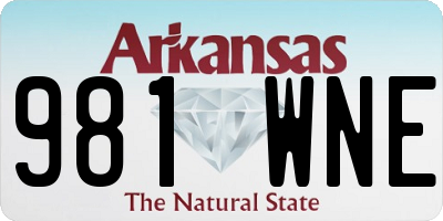 AR license plate 981WNE