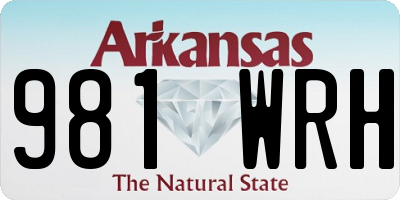 AR license plate 981WRH