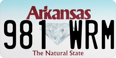 AR license plate 981WRM
