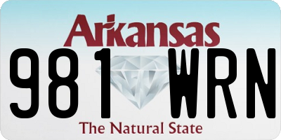 AR license plate 981WRN