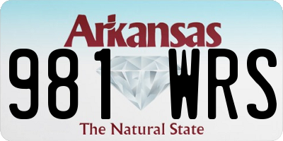 AR license plate 981WRS