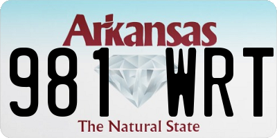 AR license plate 981WRT