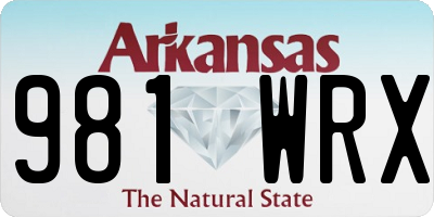 AR license plate 981WRX